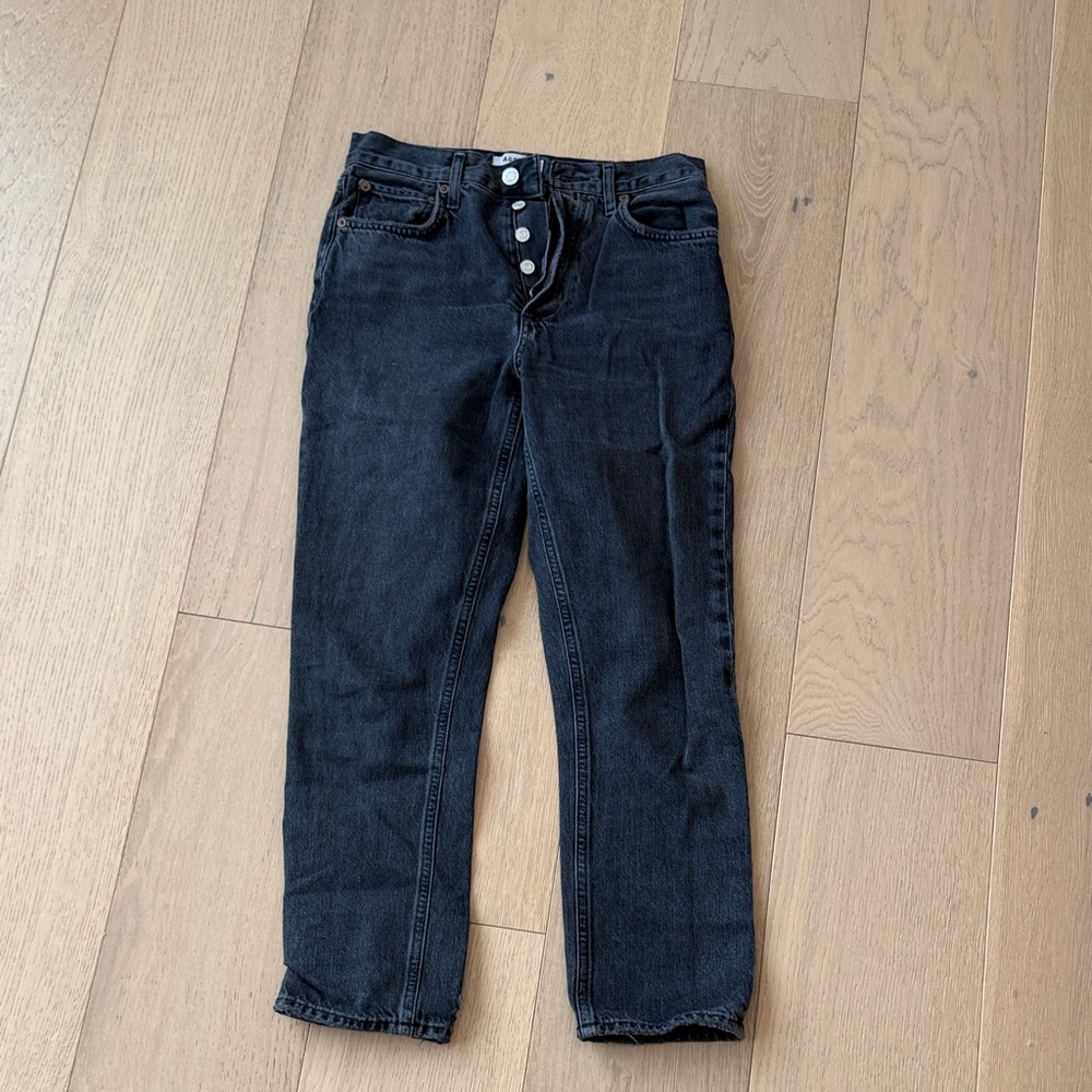 Agolde Dark Gray Skinny Jeans